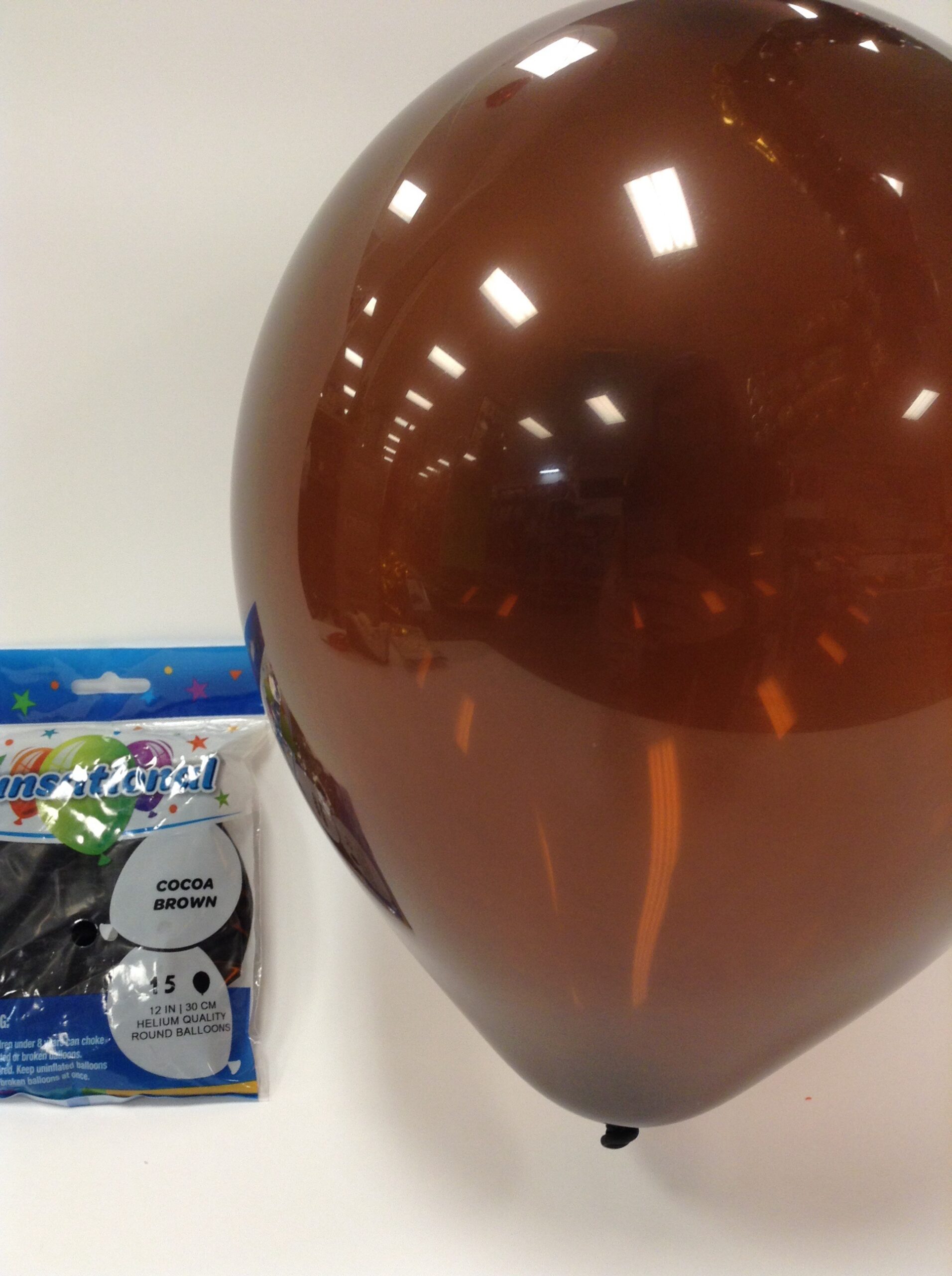 12 Cocoa Brown Latex Balloons 50ct Package Unfilled Dakota Party