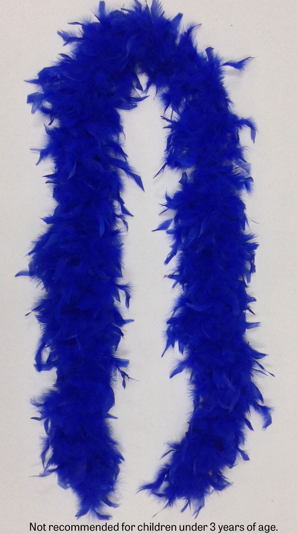 Royal Blue Boa, 6 ft long Dakota Party