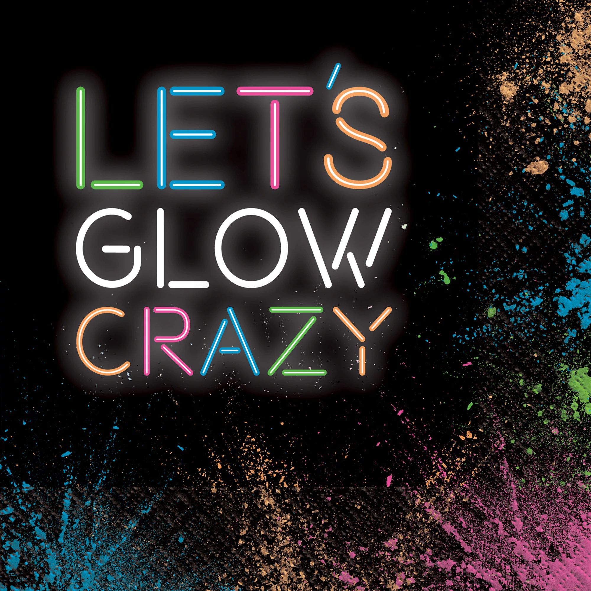 Let's Glow Crazy Luncheon Napkins, 16ct Package - Dakota Party