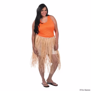 Adult’s Plus-Size Raffia Hula Skirt, 54" Waist x 30" Length
