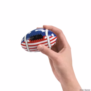 Mini Vinyl Foam-Filled Stars And Stripes Football, 4", Sold Individually